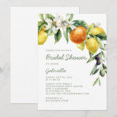 Invitation Mariage Moderne avec Écriture Manuscrite Citron (Devant / Derrière)