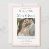 Invitation Mariage moderne avec photo (Devant)