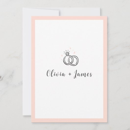 Invitation Mariage moderne avec photo (Dos)