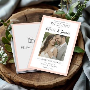 Invitation Mariage moderne avec photo