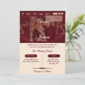 Invitation Mariage Moderne avec Photo en Superposition Script (Debout devant)
