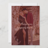 Invitation Mariage Moderne avec Photo en Superposition Script (Dos)