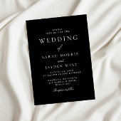 Invitation Mariage moderne Black Elegance