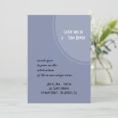 Invitation Mariage Moderne Bleu Clair (Debout devant)