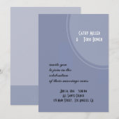 Invitation Mariage Moderne Bleu Clair (Devant / Derrière)