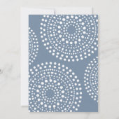 Invitation Mariage moderne bleu de Boho de denim (Dos)