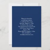 Invitation Mariage Moderne Bleu Nuit Vert Citron (Dos)