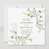 Invitation Mariage Moderne Bohème Champêtre Élégant Tout En U (Devant)