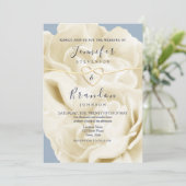 Invitation Mariage Moderne Boho Bleu Poussiéreux (Debout devant)