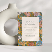 Mariage Moderne Boho Floral Jaune Vert Terreux