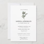 Invitation Mariage moderne botanique eucalyptus boho (Devant)