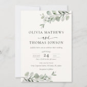 Invitation Mariage Moderne Botanique & Photo (Devant)