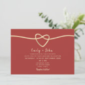 Invitation Mariage Moderne Bourgogne (Debout devant)