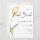 Invitation Mariage Moderne Brunch de Tulipe Jaune Solo (Devant)