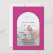 Invitation Mariage moderne Camila Pink Arch (Devant)