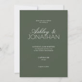 Invitation Mariage moderne centré sur la typographie (Devant)