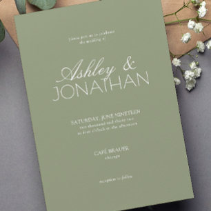 Invitation Mariage moderne centré sur la typographie