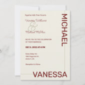 Invitation Mariage moderne chic (Devant)