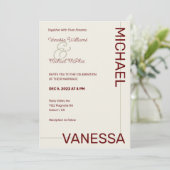 Invitation Mariage moderne chic (Debout devant)
