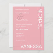 Invitation Mariage moderne chic (Devant)