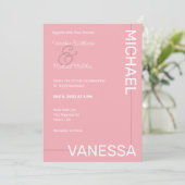 Invitation Mariage moderne chic (Debout devant)