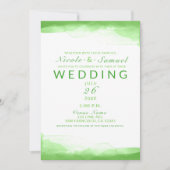 Invitation Mariage Moderne Chic à l'Aquarelle Vert Citron Cla (Devant)
