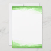 Invitation Mariage Moderne Chic à l'Aquarelle Vert Citron Cla (Dos)