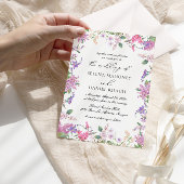 Invitation Mariage moderne chic Lavande violet Fleurs