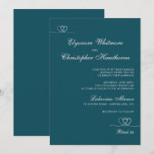 Invitation Mariage moderne chic mélange et correspondance Dee (Devant / Derrière)