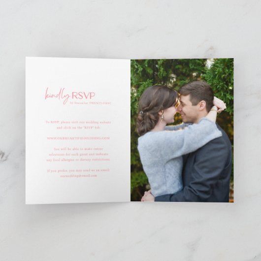 Invitation Mariage moderne Chic Pink (Intérieur)