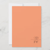 Invitation Mariage Moderne Chic Teinté de Coucher de Soleil M (Dos)