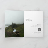 Invitation Mariage Moderne Code QR Noir et Blanc Propre (Intérieur)