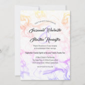 Invitation Mariage moderne coloré Rainbow Mist Modèle (Devant)