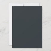 Invitation Mariage Moderne Cristal Hexagone Argent Noir (Dos)