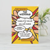 Invitation Mariage moderne dans le style de la bande dessinée (Debout devant)