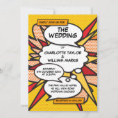 Invitation Mariage moderne dans le style d'une bande dessinée (Devant)