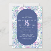 Invitation Mariage Moderne de Cactus Botanique Succulent Flor (Devant)
