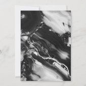 Invitation Mariage moderne de calligraphie noir et blanc (Dos)