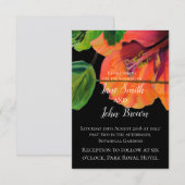 Invitation Mariage moderne de fleurs d'hibiscus tropical (Devant / Derrière)