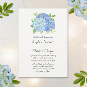 Invitation Mariage moderne de fleurs d'Hydrangea