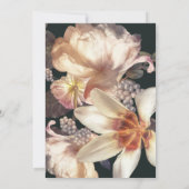 Invitation Mariage moderne de fleurs romantiques embellies (Dos)