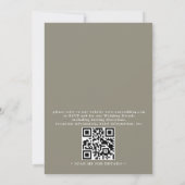 Invitation Mariage Moderne de Plage aux Palmiers Code QR (Dos)