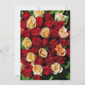 Invitation Mariage moderne de roses rouges et jaunes (Dos)