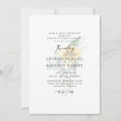 Invitation Mariage moderne de tournesol gris clair (Devant)