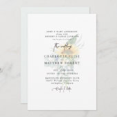Invitation Mariage moderne de tournesol gris clair (Devant / Derrière)