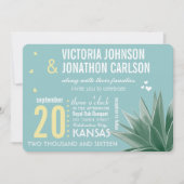 Invitation Mariage Moderne de Typographie de Succulente de Me (Devant)