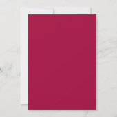 Invitation Mariage Moderne de Typographie Rose Simple Magenta (Dos)