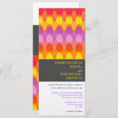 Invitation Mariage moderne de vagues de motif géométrique (Devant / Derrière)