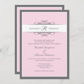 Invitation Mariage moderne décoratif (Devant / Derrière)