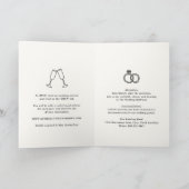 Invitation Mariage Moderne Dessins à Main (Intérieur)